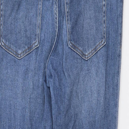 &Denim Womens Blue Cotton Straight Jeans Size M L27 in Regular Button