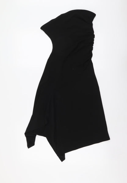 Monki Womens Black Polyester A-Line Size XS Off the Shoulder Pullover