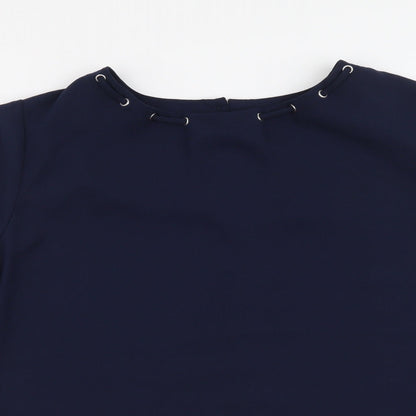 Womens UK Size 12 Marks and Spencer Blue Basic Blouse