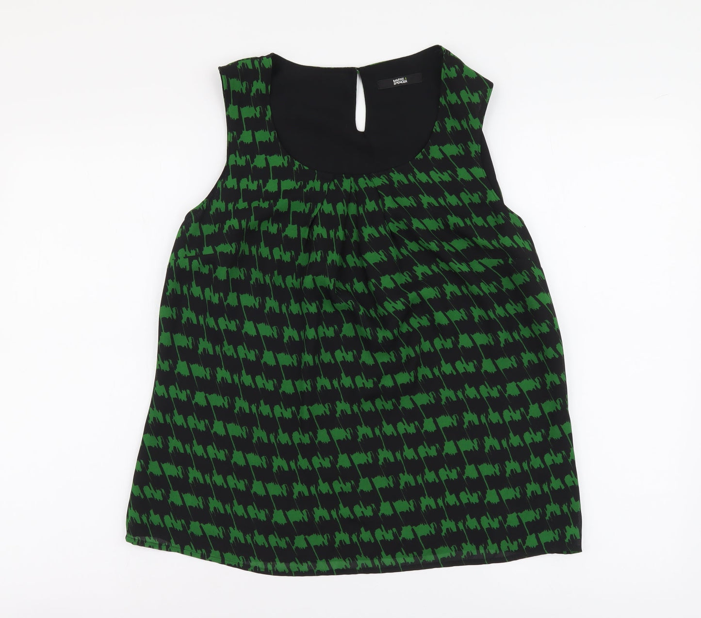 Womens UK Size 12 Marks and Spencer Green Basic Blouse