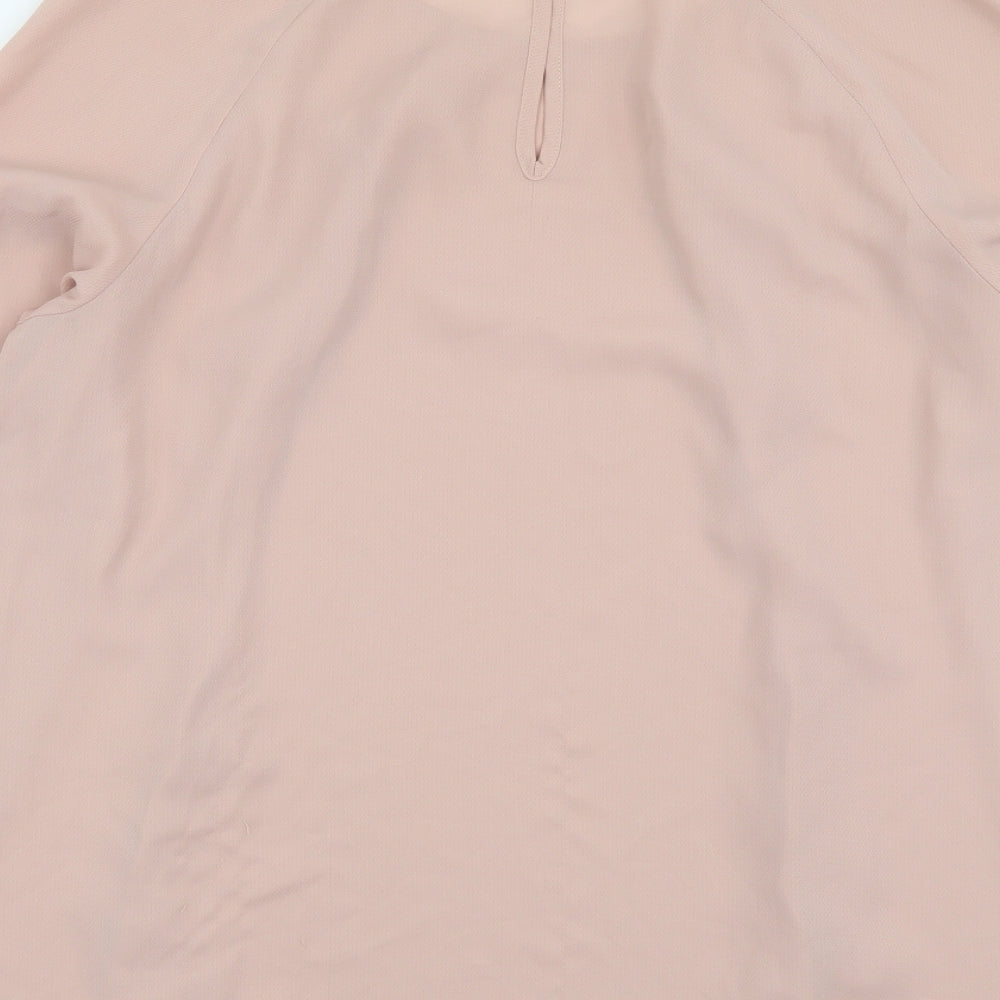 Atmosphere Womens Pink Polyester Basic Blouse Size 14 Round Neck