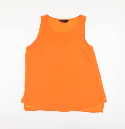 Womens UK Size 8 Dorothy Perkins Orange Basic Tank