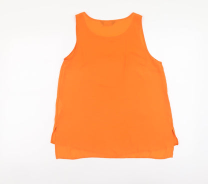 Womens UK Size 8 Dorothy Perkins Orange Basic Tank