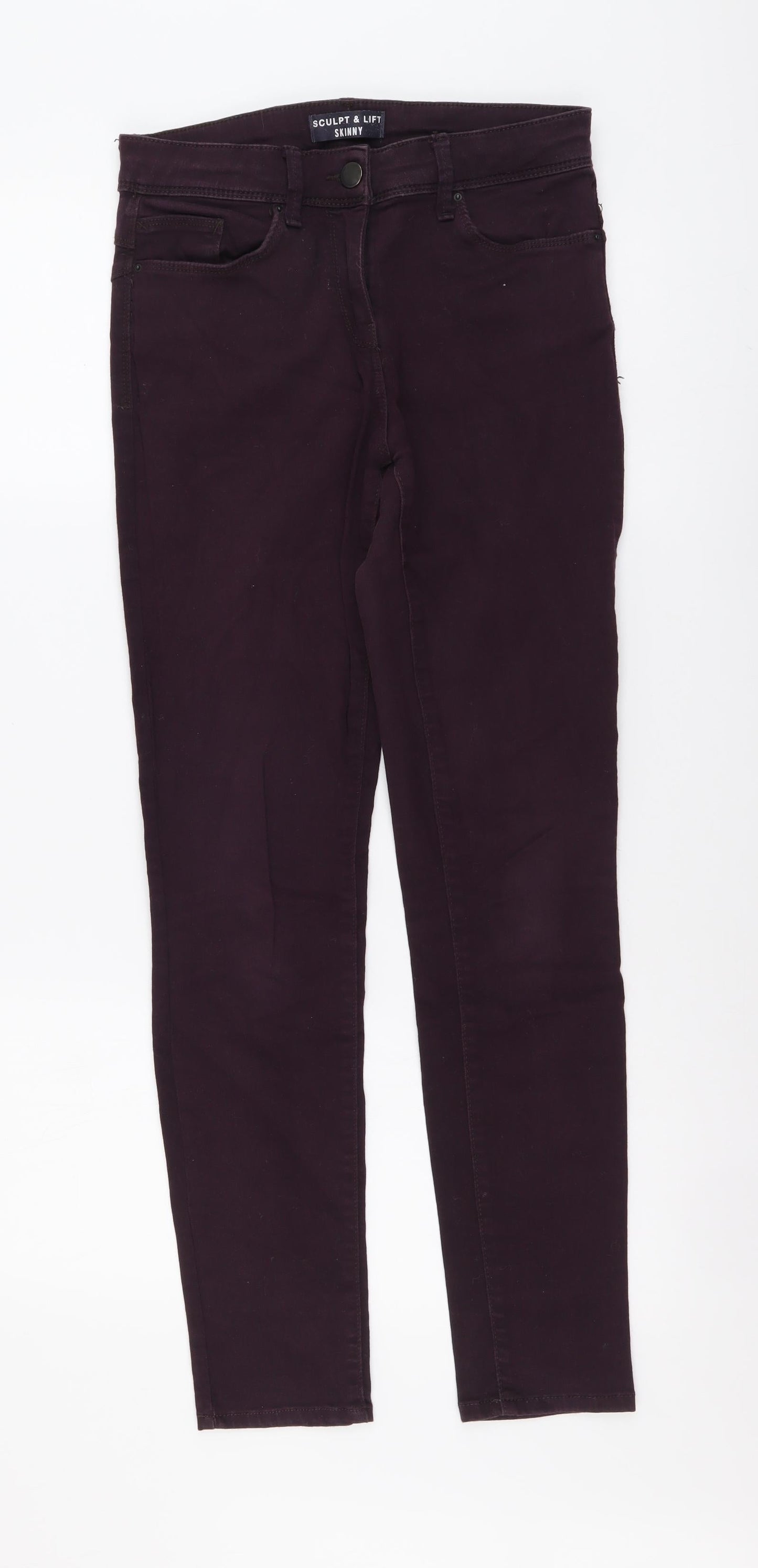 Womens UK Size 10 Marks and Spencer Regular Fit Skinny Purple Jeans