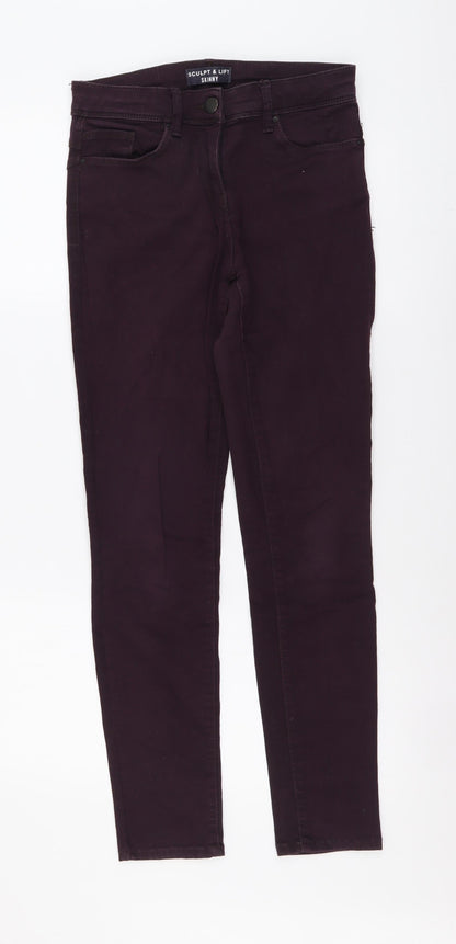 Womens UK Size 10 Marks and Spencer Regular Fit Skinny Purple Jeans