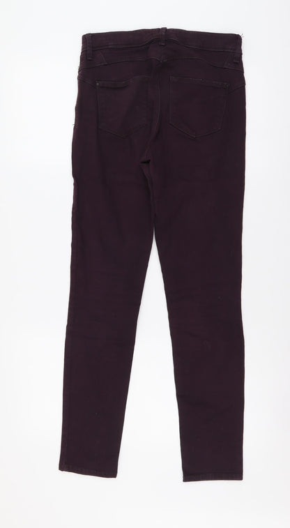 Womens UK Size 10 Marks and Spencer Regular Fit Skinny Purple Jeans