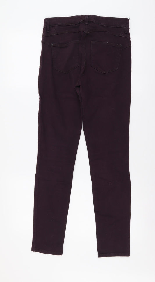 Womens UK Size 10 Marks and Spencer Regular Fit Skinny Purple Jeans
