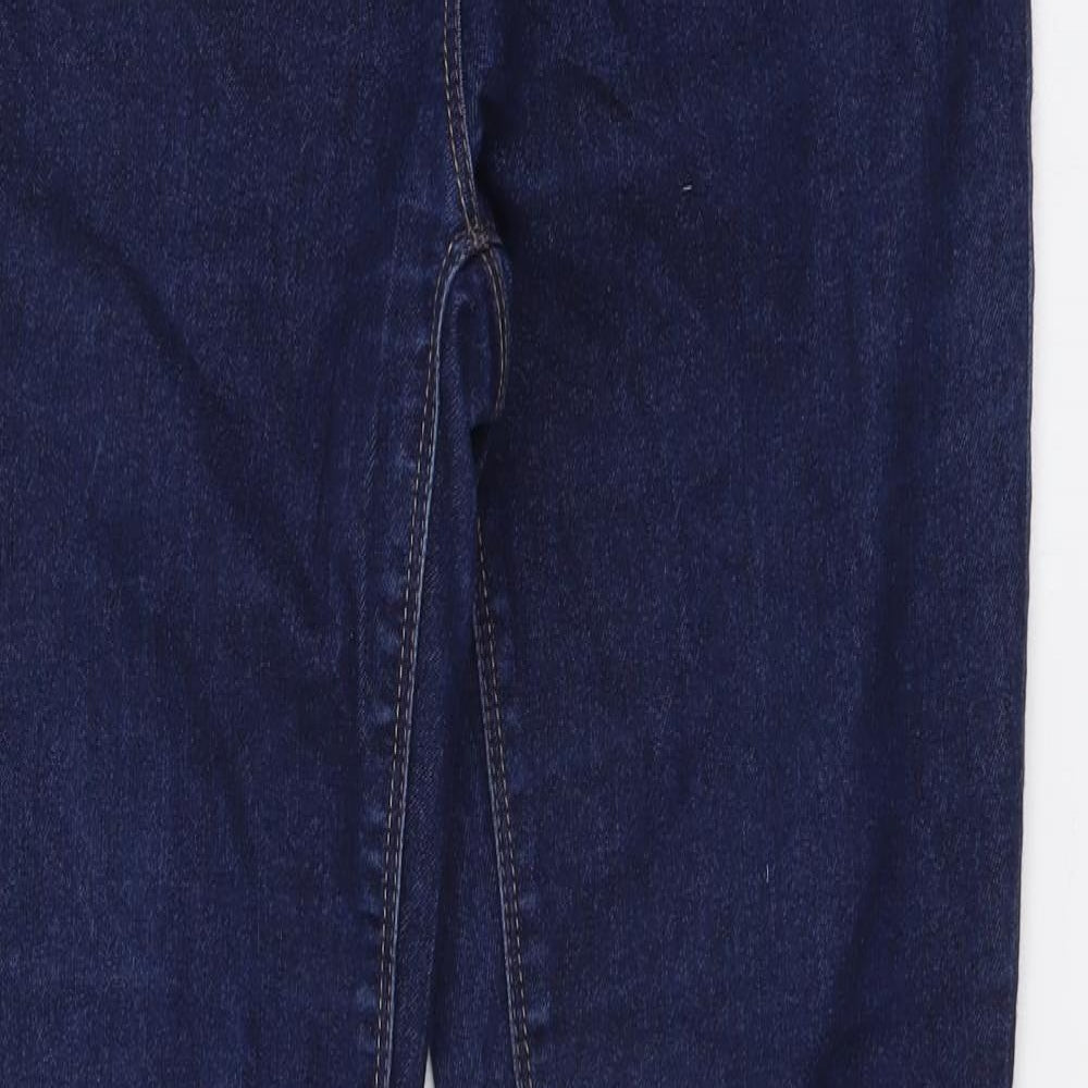 NEXT Womens Blue Cotton Skinny Jeans Size 8 L29 in Regular Button