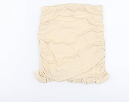 SheIn Womens Beige Polyester Straight & Pencil Skirt Size S