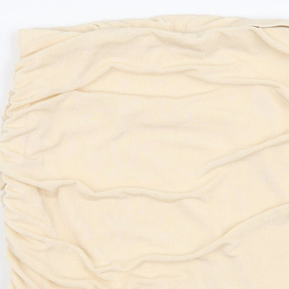 SheIn Womens Beige Polyester Straight & Pencil Skirt Size S