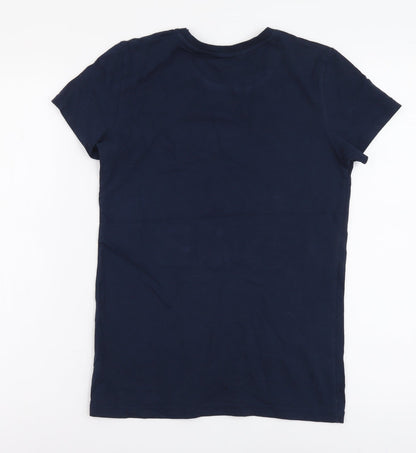 Urban-Dept Boys Blue Cotton Basic T-Shirt Size 12 Years Round Neck Pullover - California