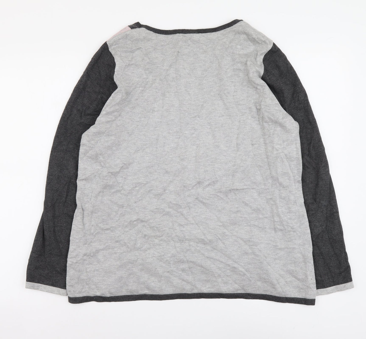 Womens UK Size XL Anna Rose Grey Pullover Jumper