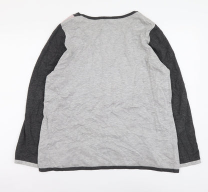 Womens UK Size XL Anna Rose Grey Pullover Jumper