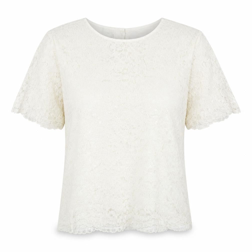 Womens UK Size 14 Debenhams Ivory Basic T-Shirt