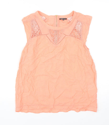 Womens UK Size 12 Warehouse Orange Basic Tank