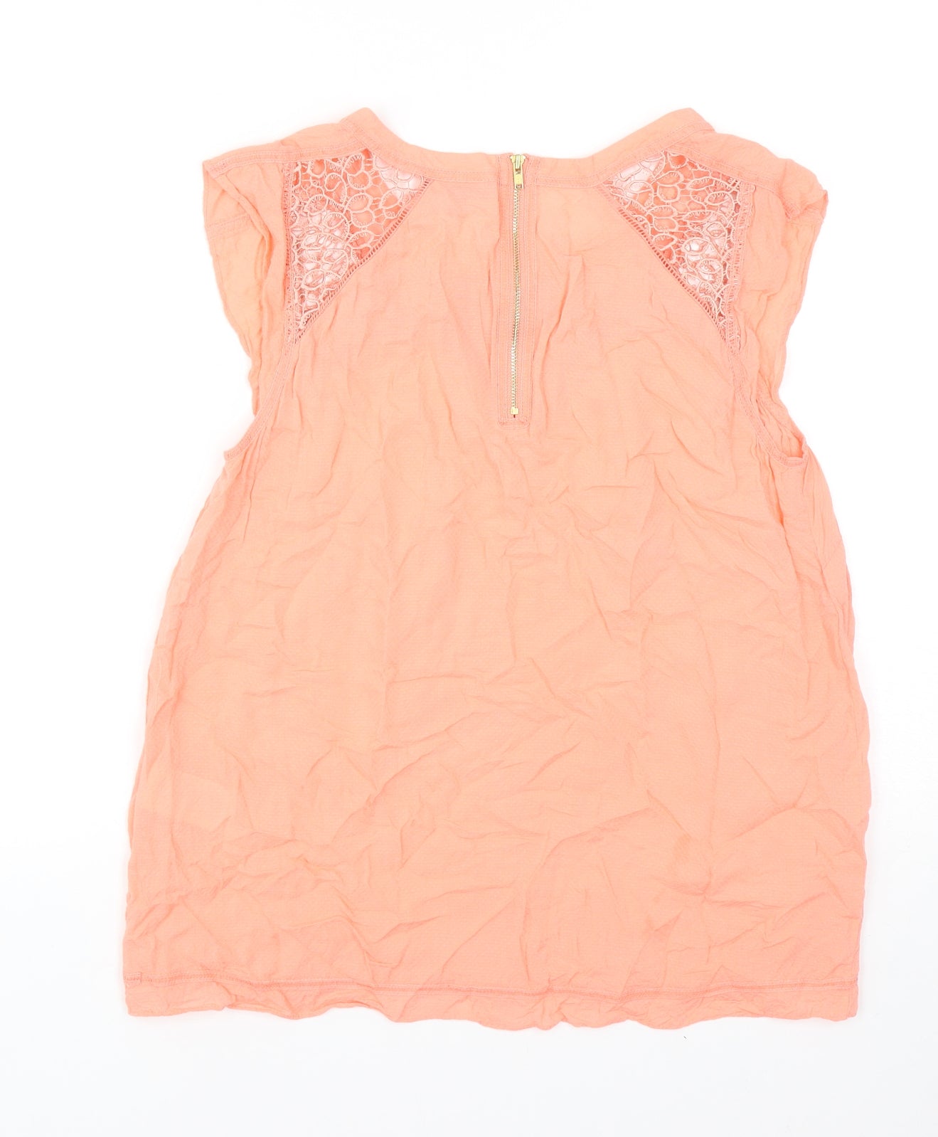 Womens UK Size 12 Warehouse Orange Basic Tank
