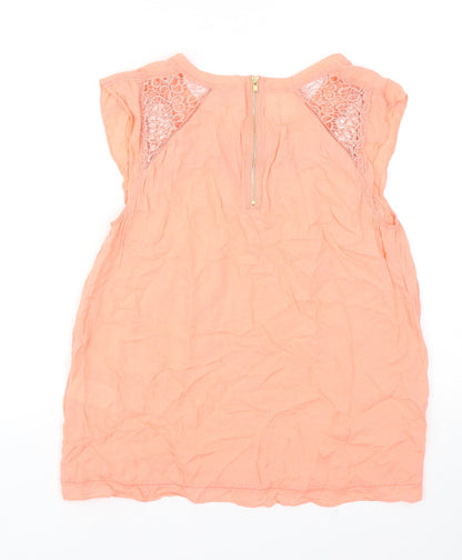 Womens UK Size 12 Warehouse Orange Basic Tank