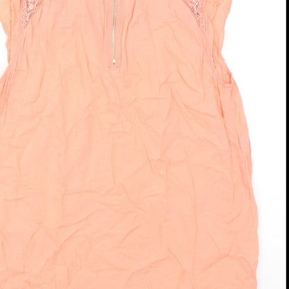 Womens UK Size 12 Warehouse Orange Basic Tank