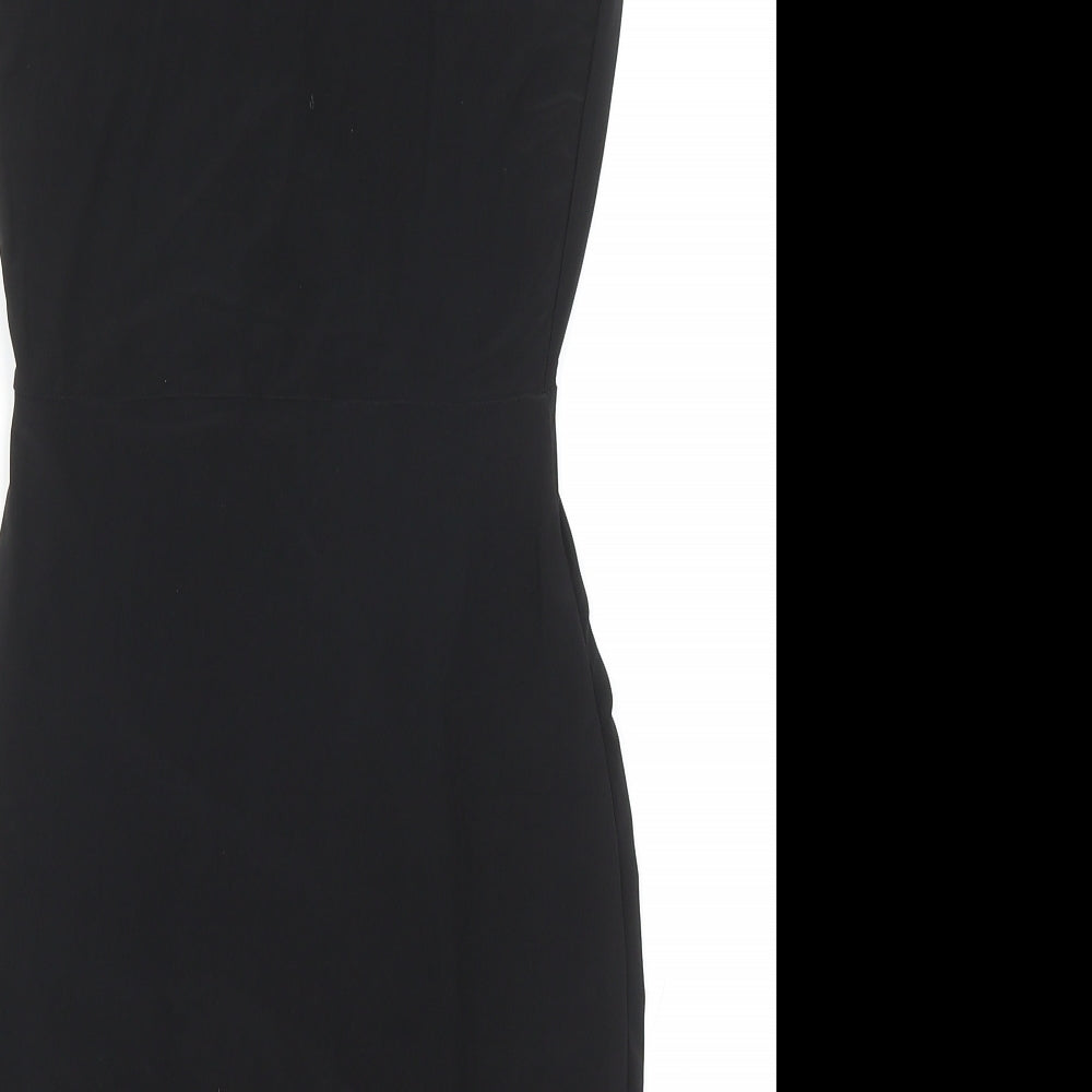 Boohoo Womens Black Polyester Bodycon Size 10 Halter Button