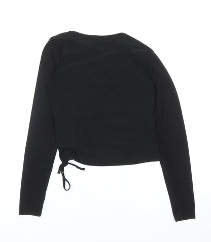 Womens UK Size 6 PRETTYLITTLETHING Black Basic Blouse