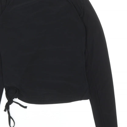 Womens UK Size 6 PRETTYLITTLETHING Black Basic Blouse