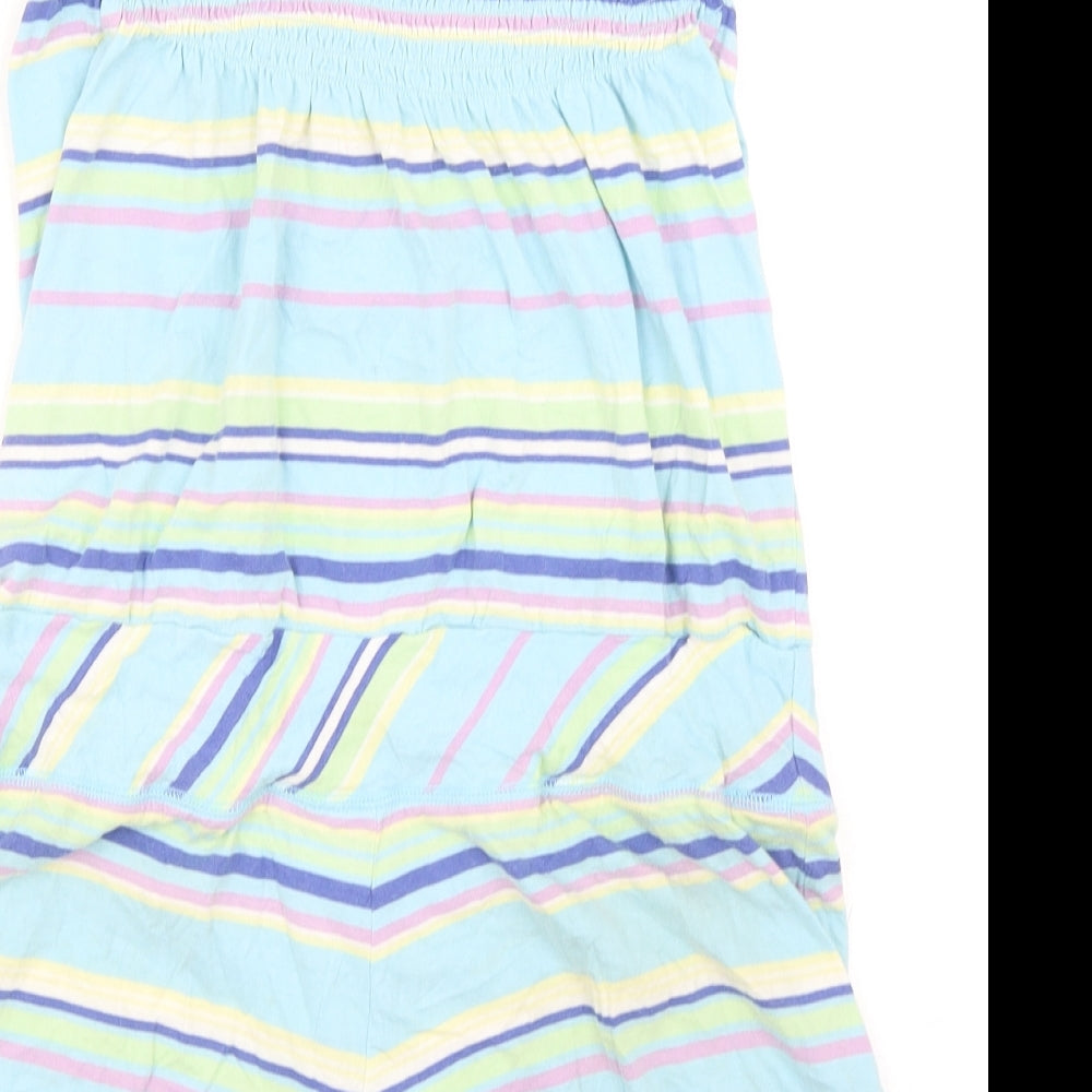Just Jeans Girls Blue Striped Cotton Playsuit One-Piece Size S Pullover