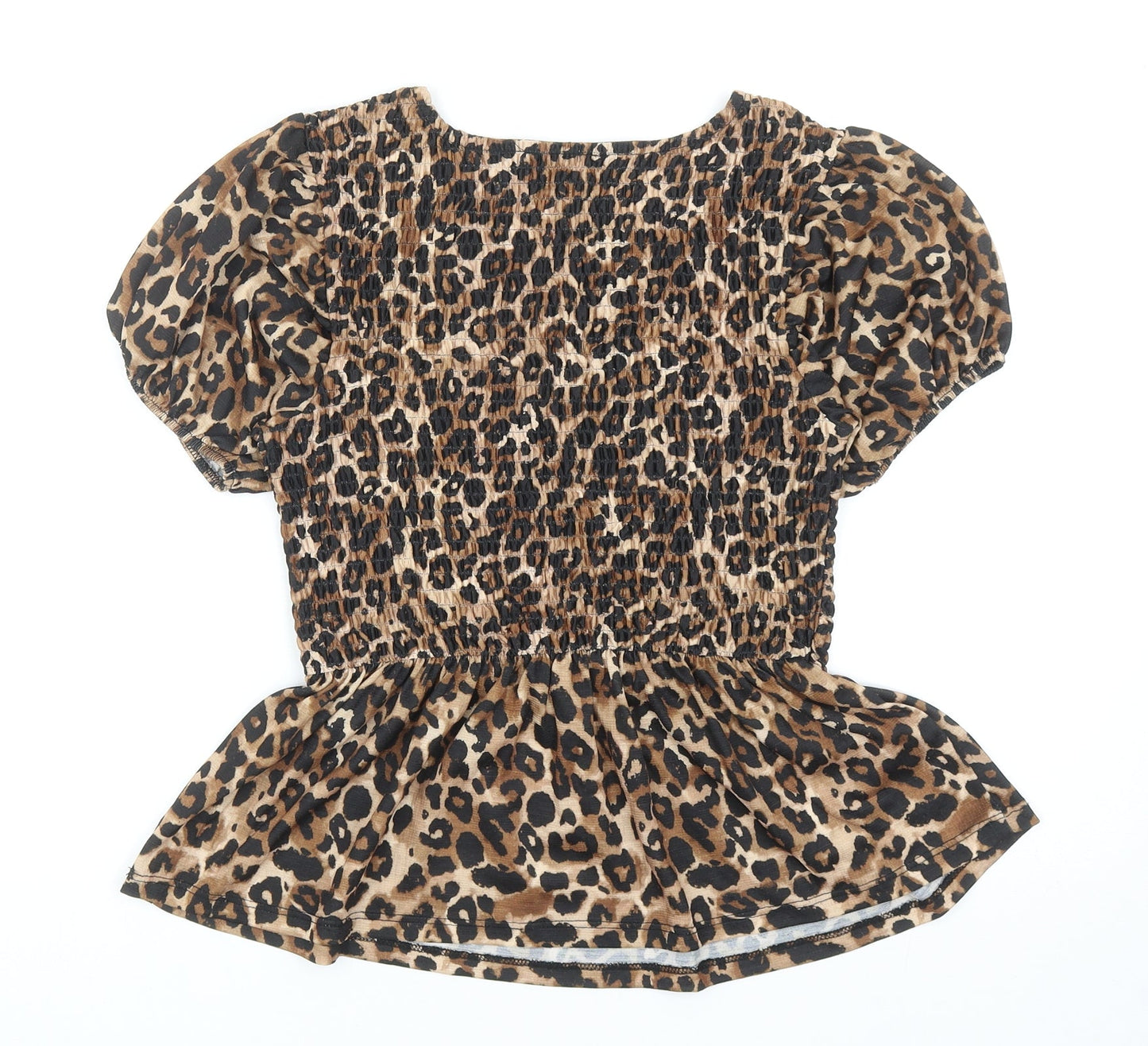 Womens UK Size S Zara Brown Basic Blouse