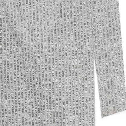 In Vogue Womens Grey Cotton Jumper Dress Size L Round Neck Pullover - Knot Detail