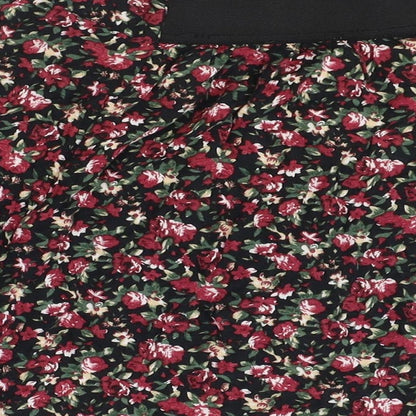 pers and needles Womens Multicoloured Floral Viscose A-Line Skirt Size L Button