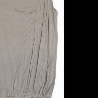 Supertrash Womens Brown Viscose Mini Size XS Boat Neck Pullover