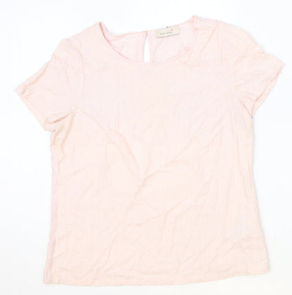 Womens UK Size 12 Per Una Pink Basic T-Shirt