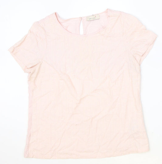 Womens UK Size 12 Per Una Pink Basic T-Shirt