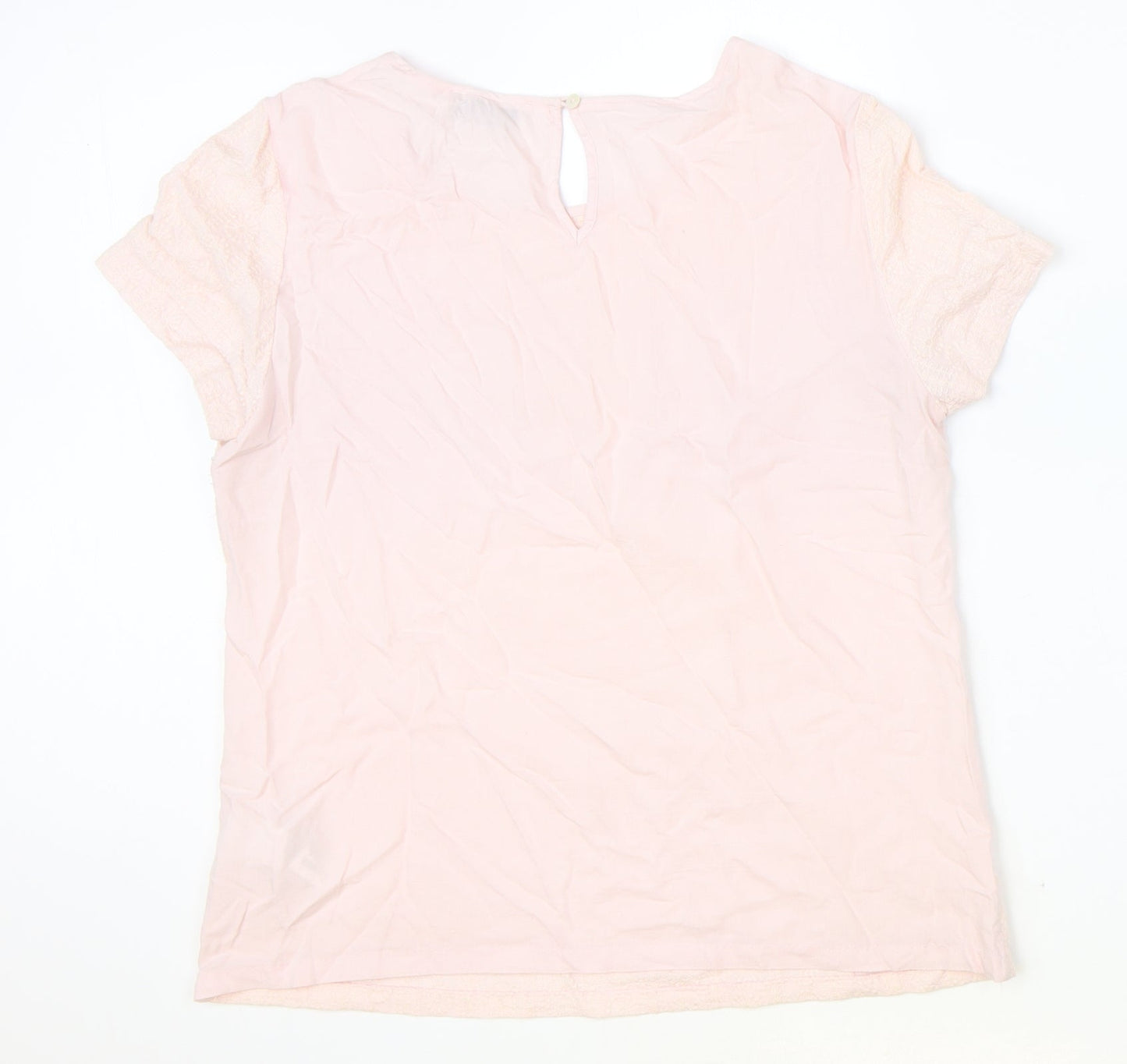 Womens UK Size 12 Per Una Pink Basic T-Shirt