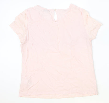 Womens UK Size 12 Per Una Pink Basic T-Shirt