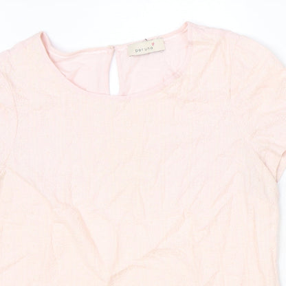Womens UK Size 12 Per Una Pink Basic T-Shirt