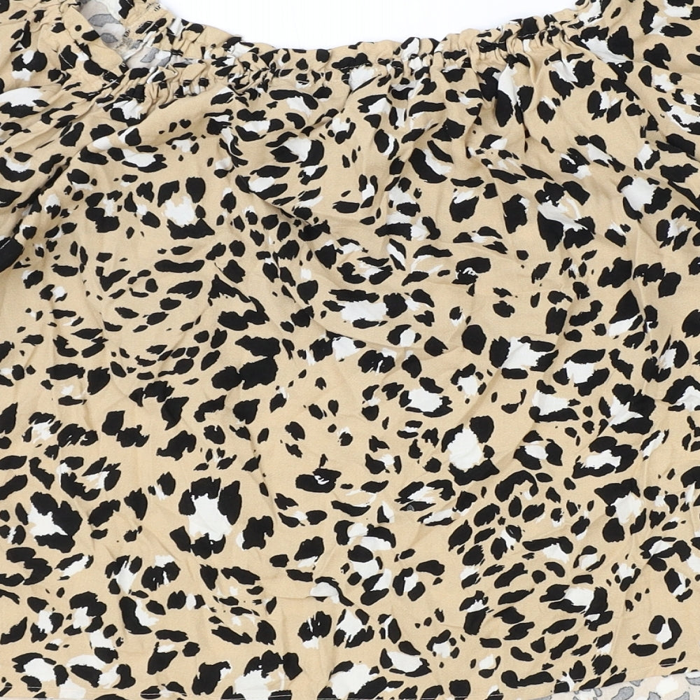 Womens UK Size 14 Marks and Spencer Brown Basic Blouse
