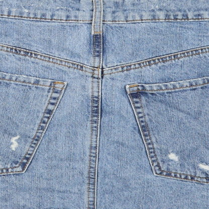 Womens UK Size S Preworn Mini Denim Skirt