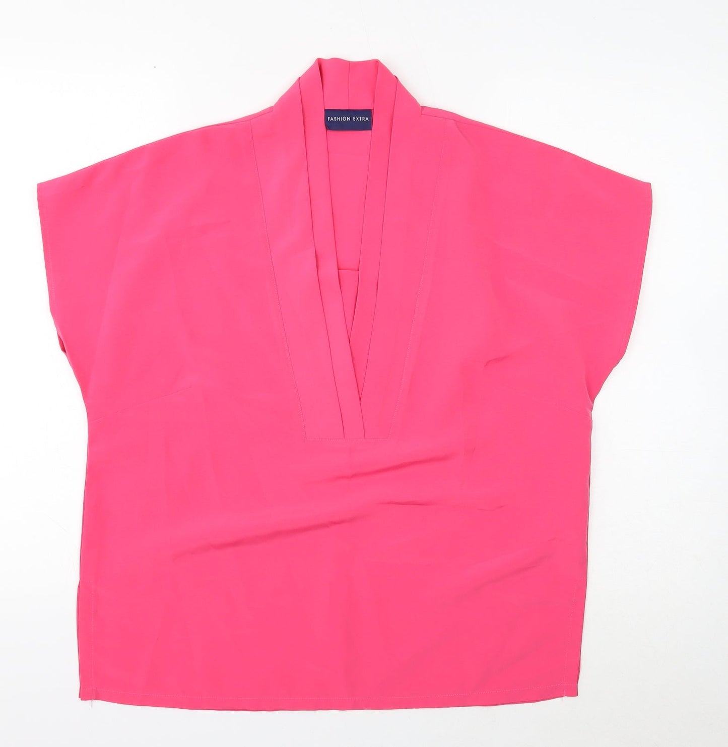Womens UK Size 14 FASHION EXTRA Pink Basic Blouse