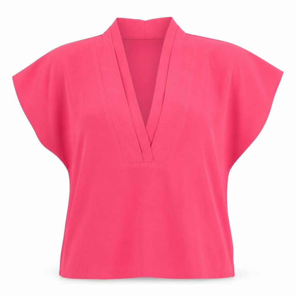 Womens UK Size 14 FASHION EXTRA Pink Basic Blouse