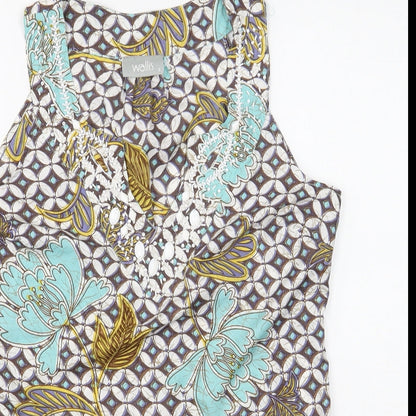 Womens UK Size S Wallis Multicoloured Basic Tank