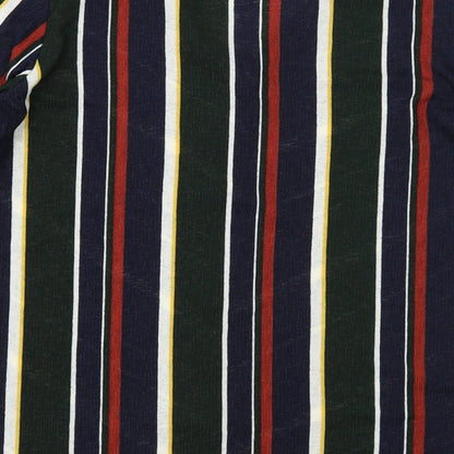 Papaya Womens Multicoloured Striped Polyester Basic Button-Up Size 16 V-Neck