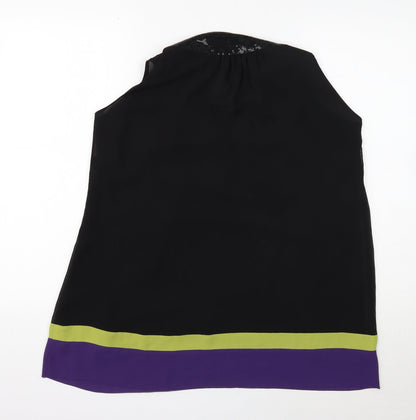 Womens UK Size 12 Planet Black Basic Blouse