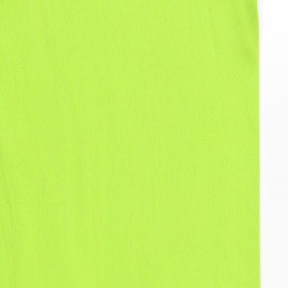 Primark Womens Green Nylon Bodycon Size 6 Scoop Neck Pullover