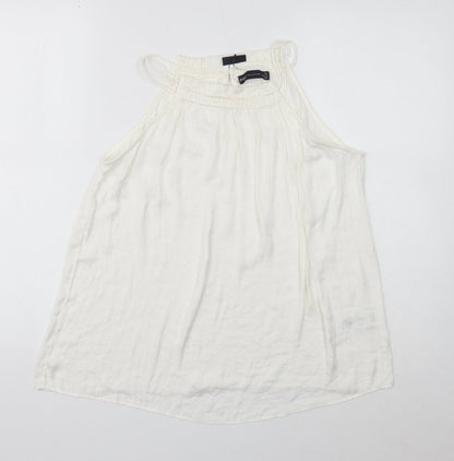 Womens UK Size 12 Marks and Spencer Ivory Basic Tank