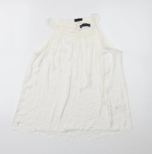 Womens UK Size 12 Marks and Spencer Ivory Basic Tank