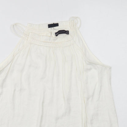Womens UK Size 12 Marks and Spencer Ivory Basic Tank