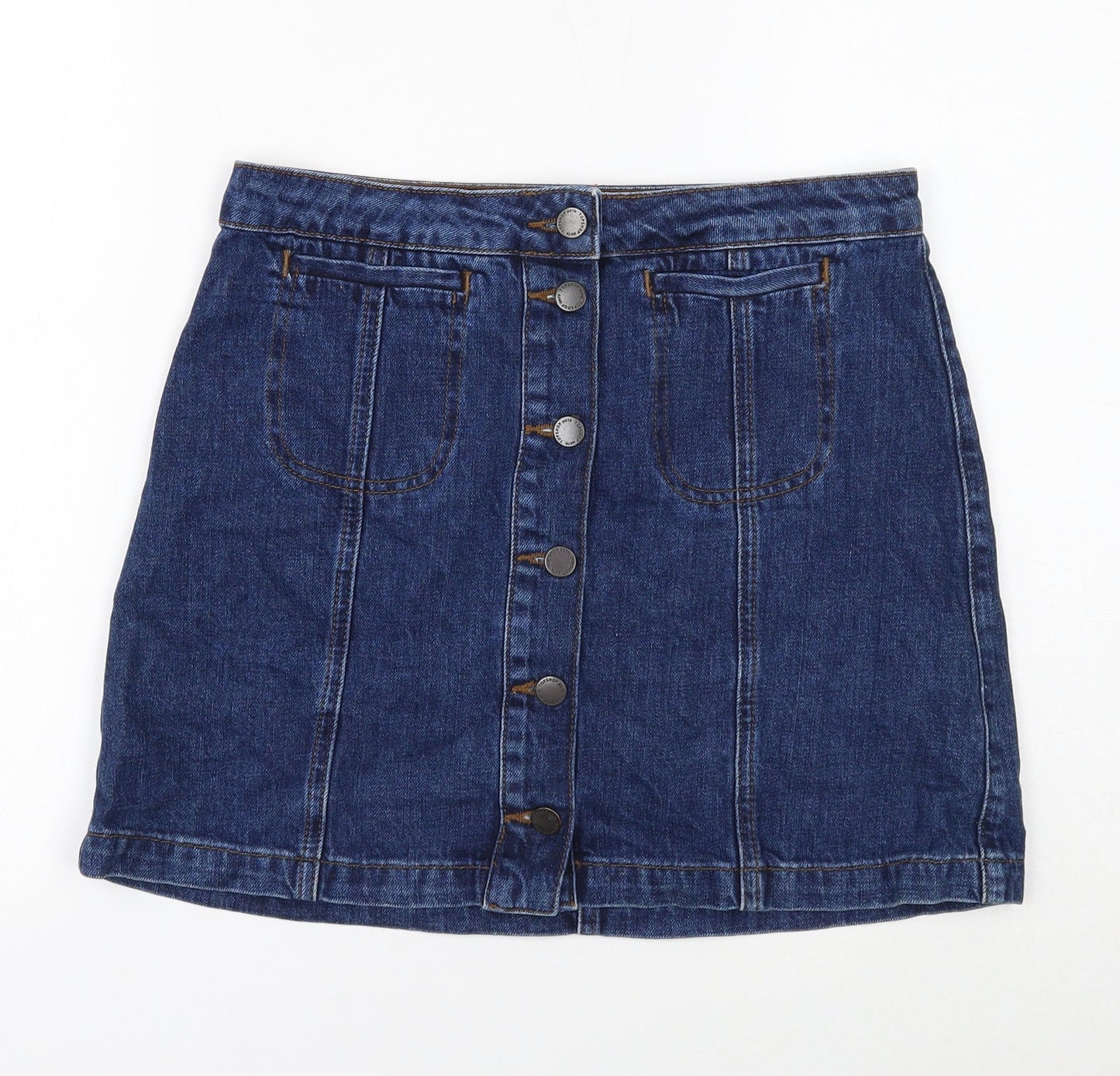 Womens UK Size 28 in Topshop Mini Denim Skirt