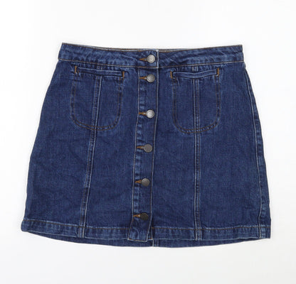Womens UK Size 28 in Topshop Mini Denim Skirt