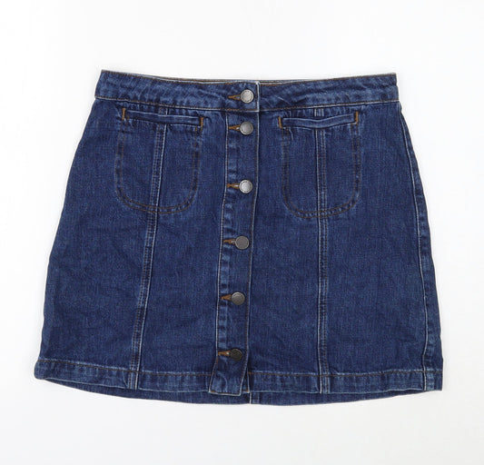 Womens UK Size 28 in Topshop Mini Denim Skirt