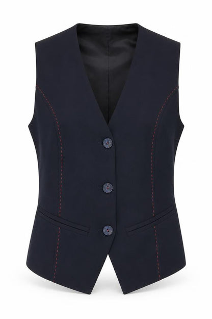 Lola Mens Blue Polyester Jacket Suit Waistcoat Size 36